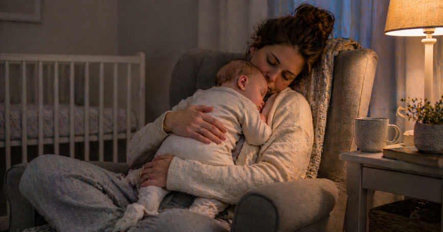 Dein Baby schläft nur auf dir ein