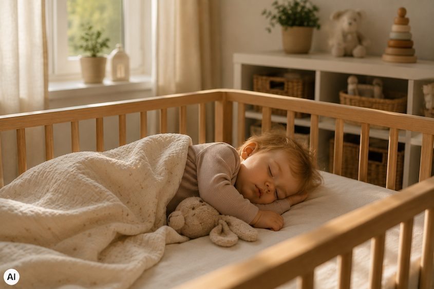 Baby schläft friedlich tagsüber ein Nickerchen