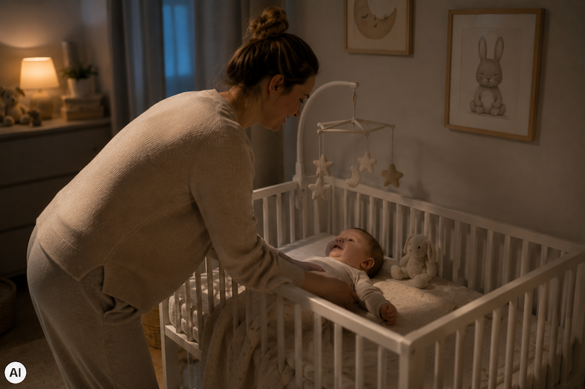 Baby wehrt sich gegen ein späteres Nickerchen