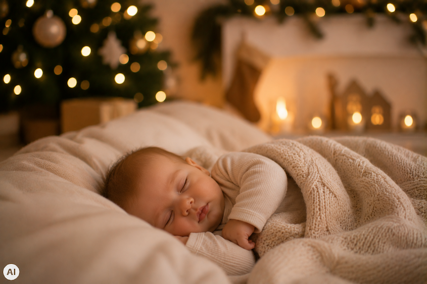 Babyschlaf an Weihnachten und Silvester, was du beachten musst